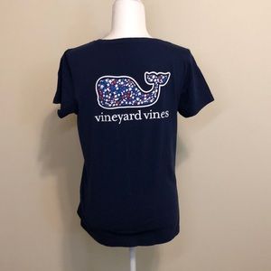 Vineyard Vines Navy Whale Logo T-shirt - M